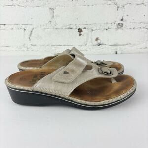 Finn Comfort Metallic Sandals 37 D